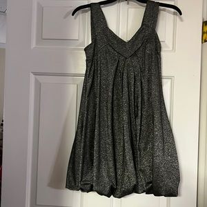 Short mini or tunic  black and silver. With lining.